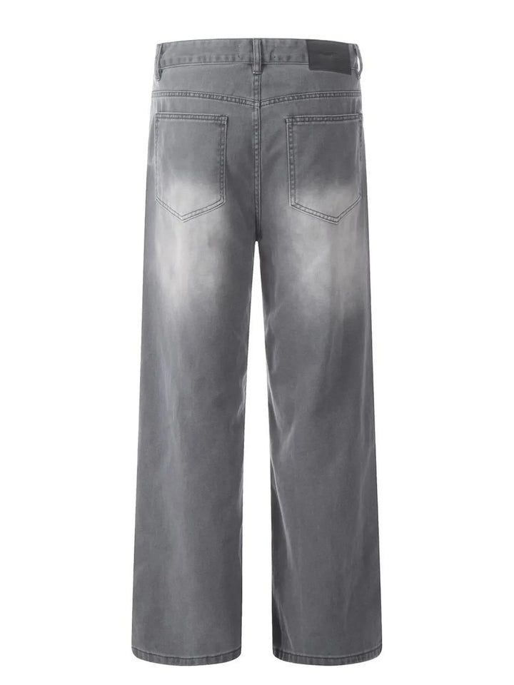 Men's Wide Leg Wash Jeans