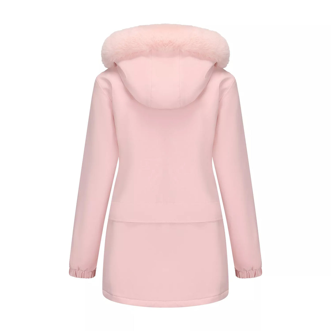 Full Size Fur Hooded Warm Winter Parka Outerwear Plus Size