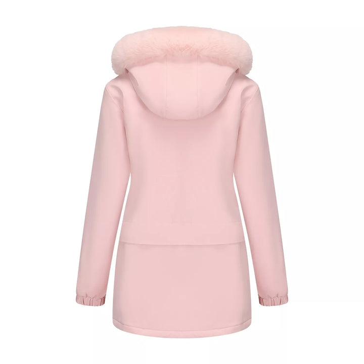 Full Size Fur Hooded Warm Winter Parka Outerwear Plus Size