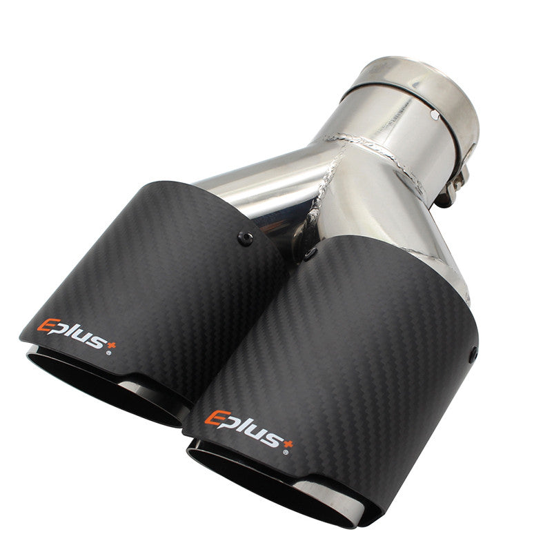 Universal Silver Stainless Steel Exhaust Pipe Muffler