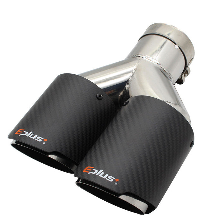 Universal Silver Stainless Steel Exhaust Pipe Muffler