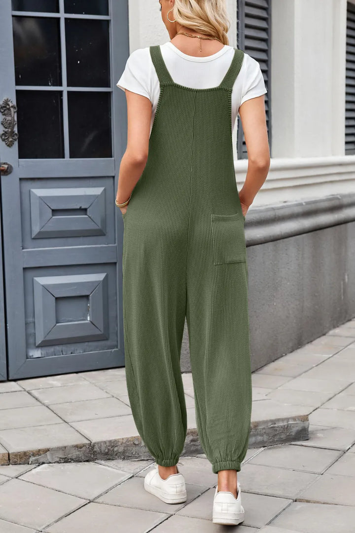 Lovelet Knotted Strap Overalls with Pockets
