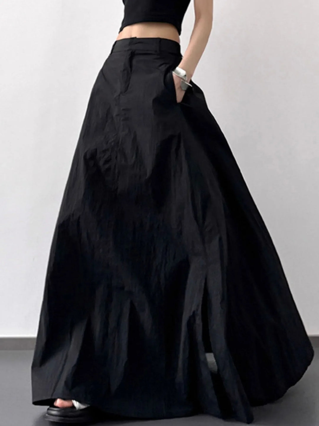 High Waist Slit Maxi Skirt