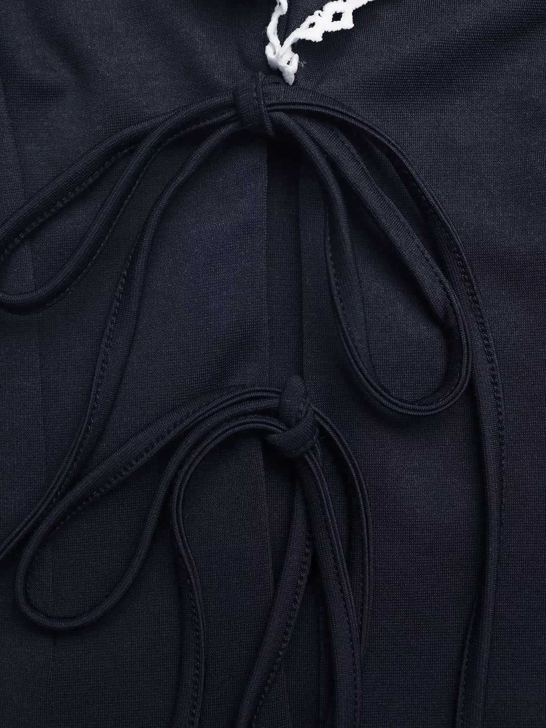 Lace Trim Tie-Front Vest