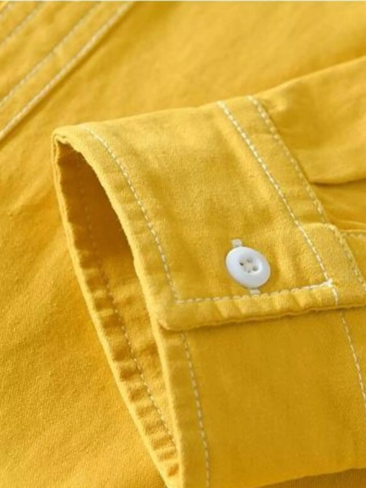Men's Plus Size Button Up Long Sleeve Shirt