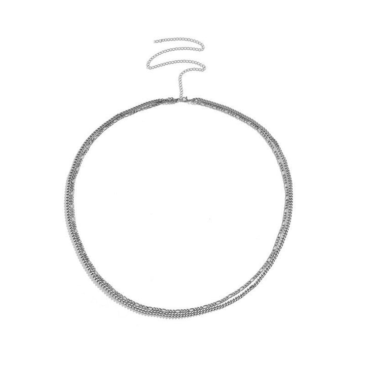 Twisted-link Double-layered Couple Waist Chain