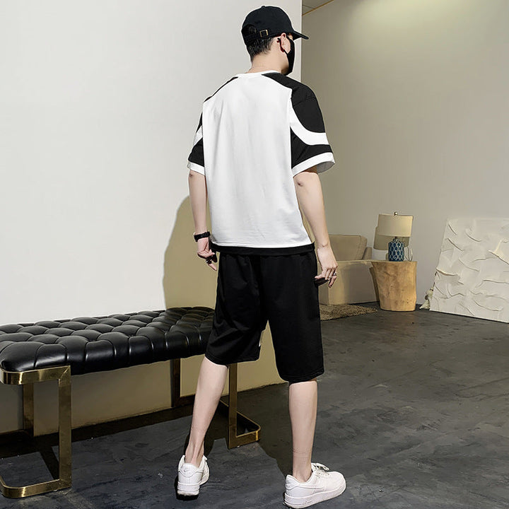 Summer Short-sleeved T-shirt Men's Casual Suit