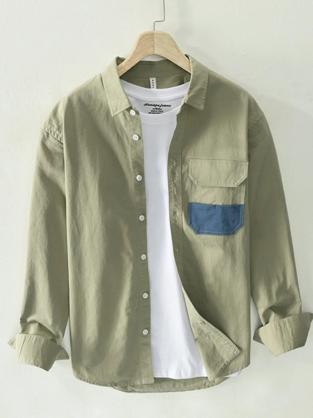 Men's Plus Size Button Up Long Sleeve Shirt