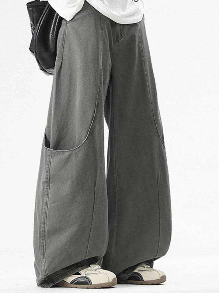 Men's Wide Leg Casual Cargo Pants
