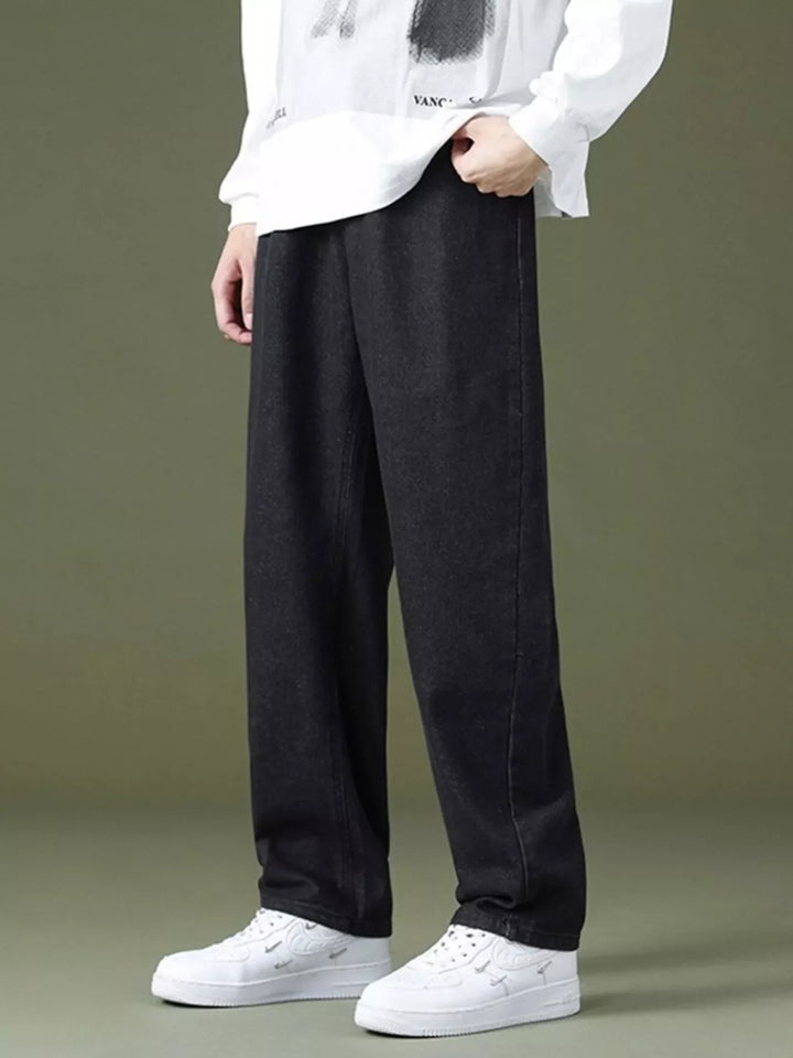 Men's Full Size Washed Relaxed Fit Jeans Plus Size