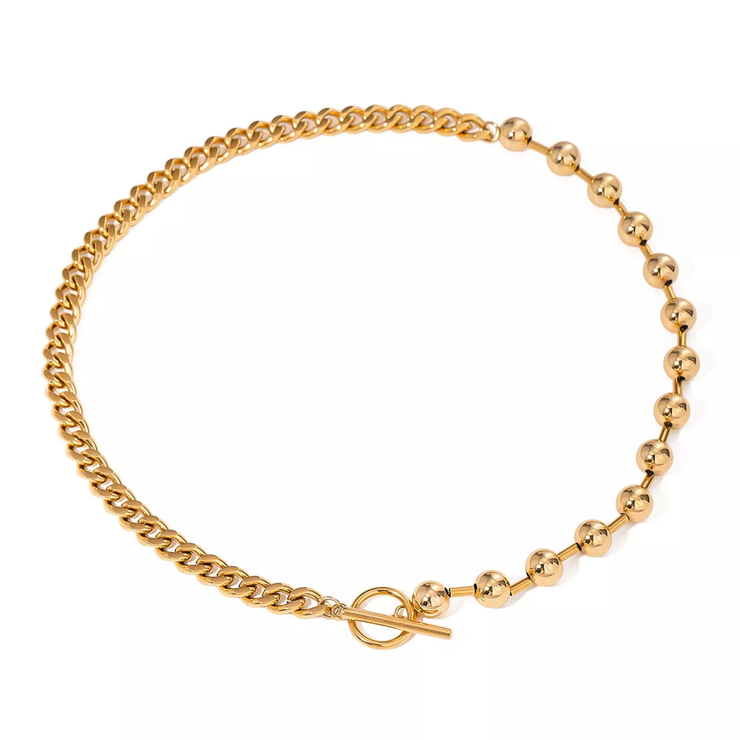 18K Gold-Plated Toggle Clasp Necklace