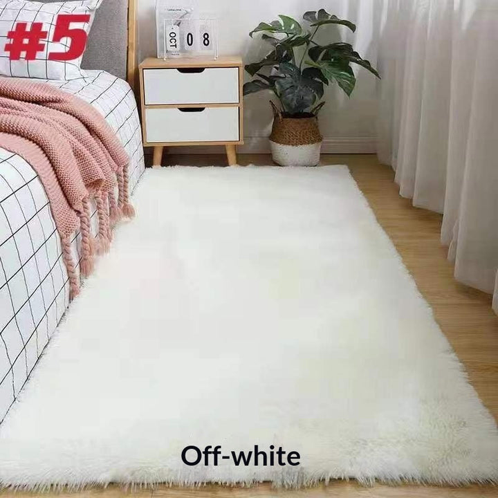 Silk-wool Carpet Bedroom Bedside Living Room Solid Color