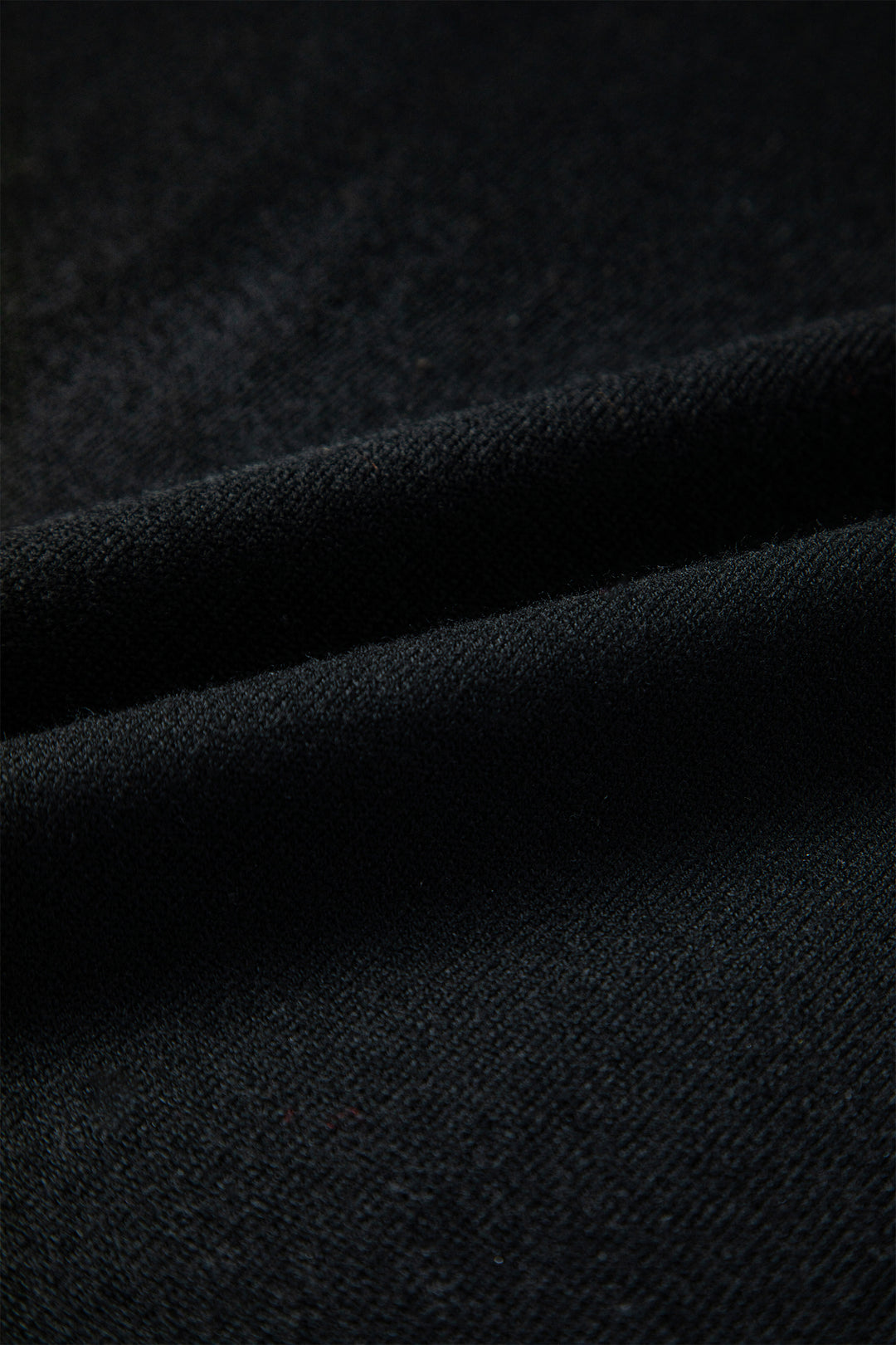 Black Asymmetric Neck Batwing Sleeve Shift Mini Sweater Dress