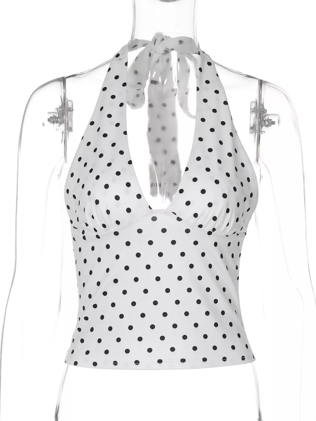 Polka Dot Halter Neck Cami