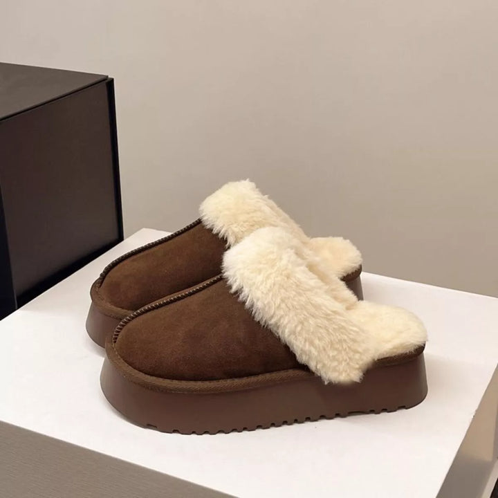 Round Toe Platform Slippers