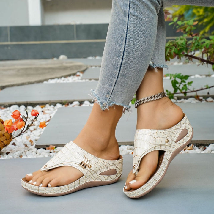 Toe Post Wedge Sandals