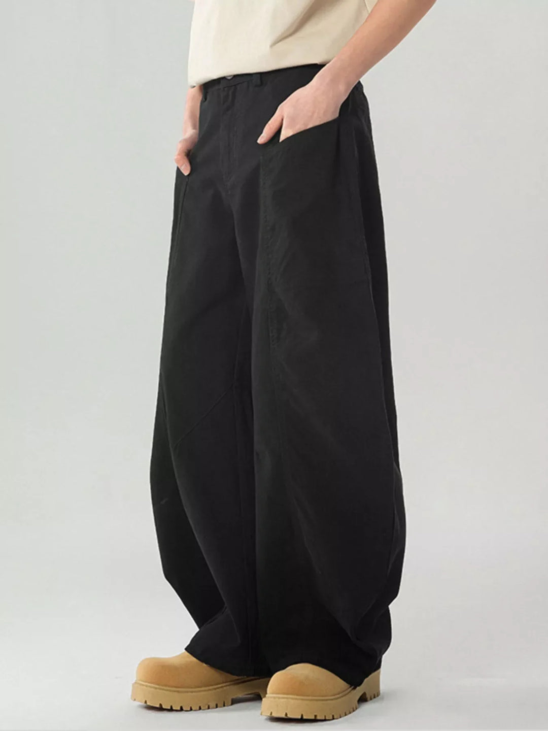 Men's Pocketed Wide Leg Pants