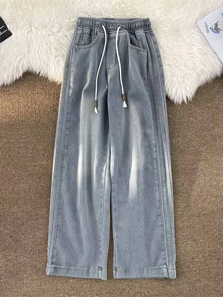 Men's Full Size Wash Wide Leg Pants Plus Size