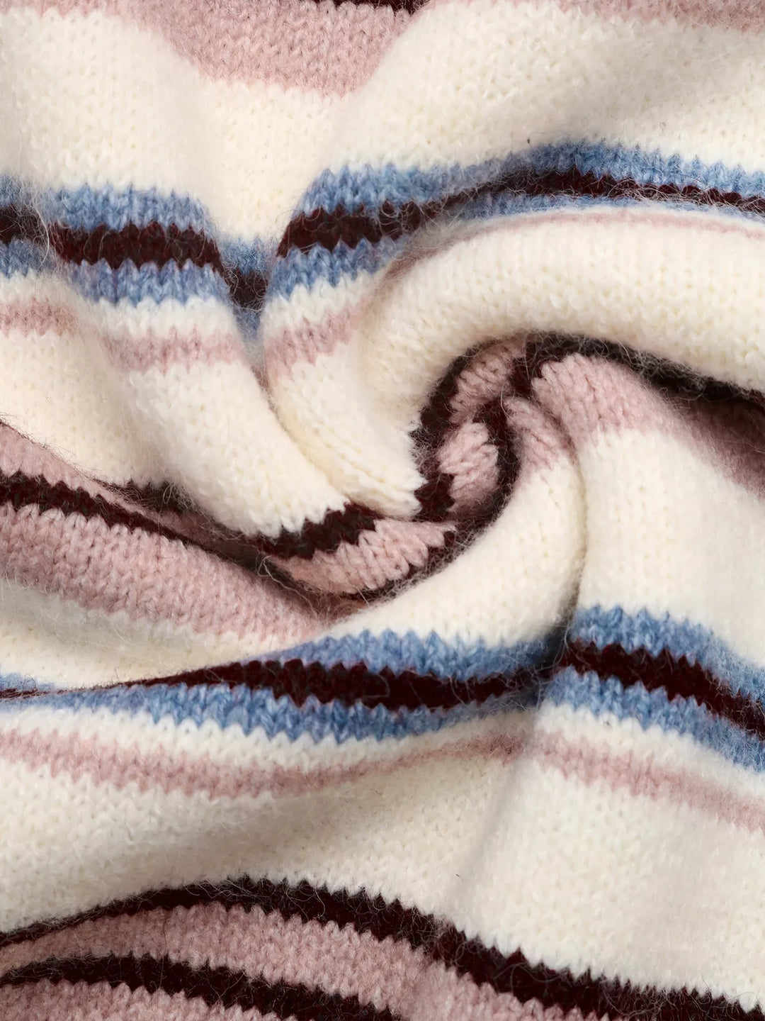 Striped Polo Collar Sweater