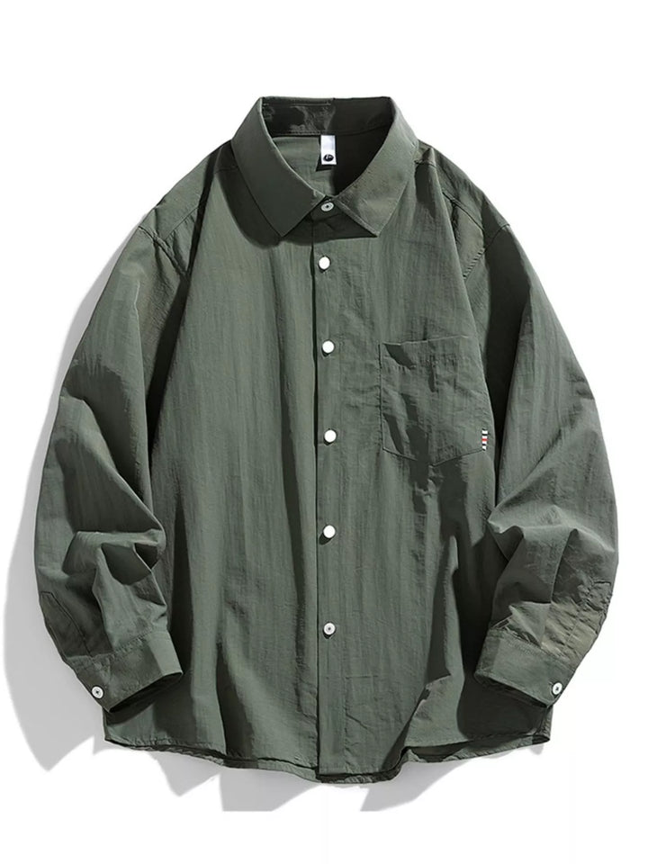 Men's Plus Size Lightweight Button-Down Shirt