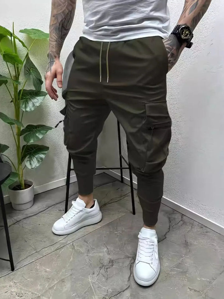 Men's Full Size Drawstring Pants with Pockets Plus Size