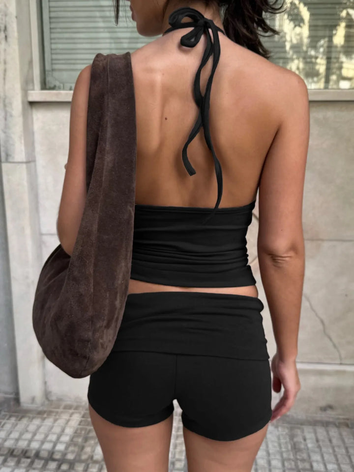 Halter Neck Cami and Shorts Set