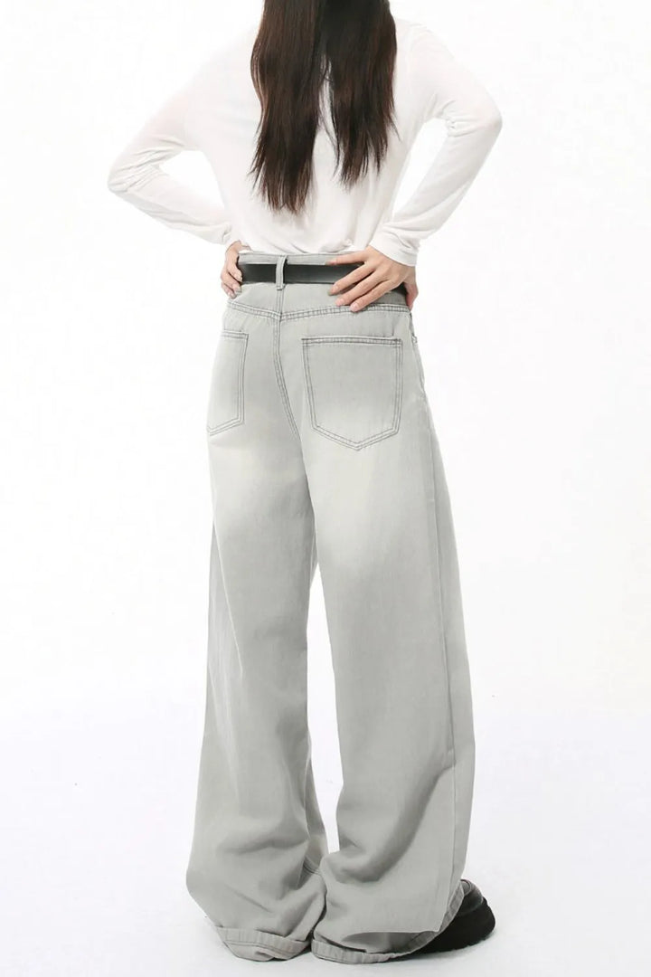 Wide Leg Jeans with Pockets