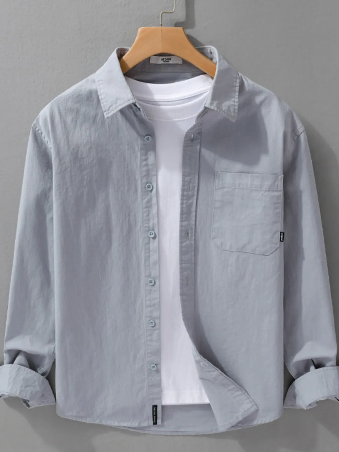 Men's Plus Size Button Up Long Sleeve Shirt
