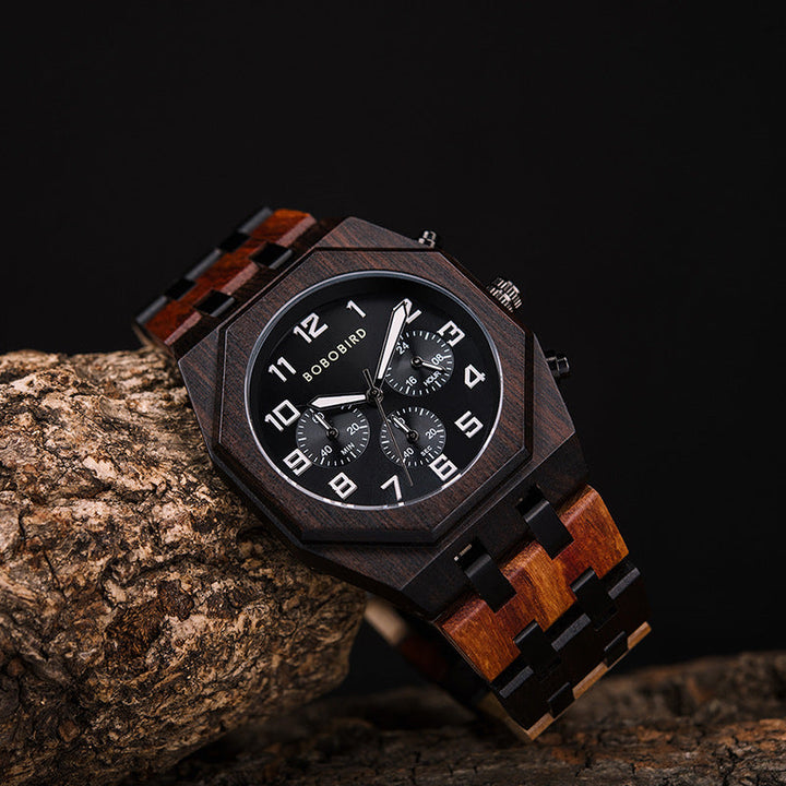 Wooden Watch T92 Quartz Decoration