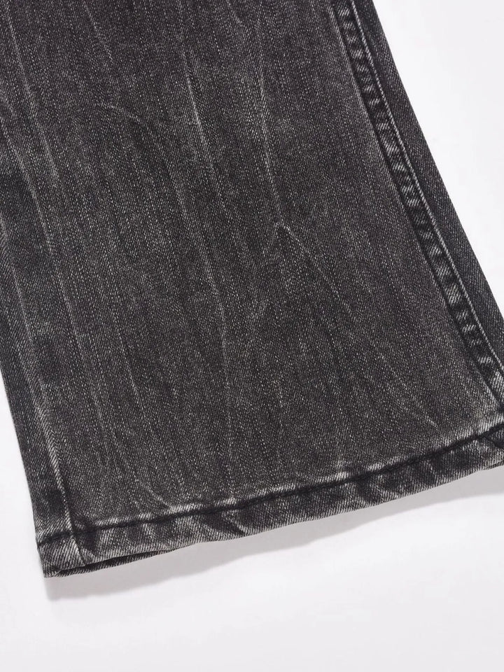 Men's Washed Straight-Leg Jeans