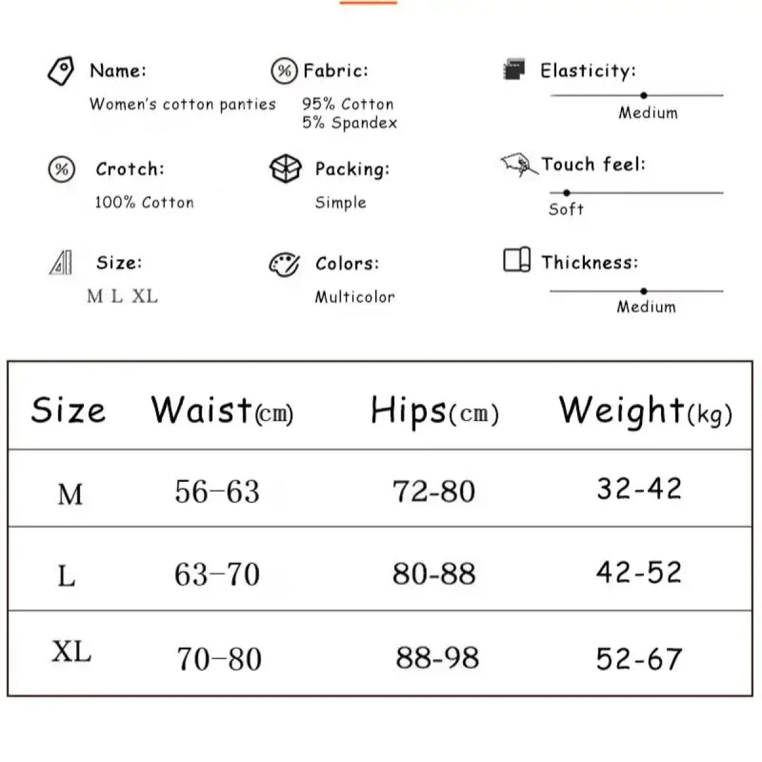 Cute Cartoon Bear Cotton Panties - Mid Waist Sexy Lingerie Set
