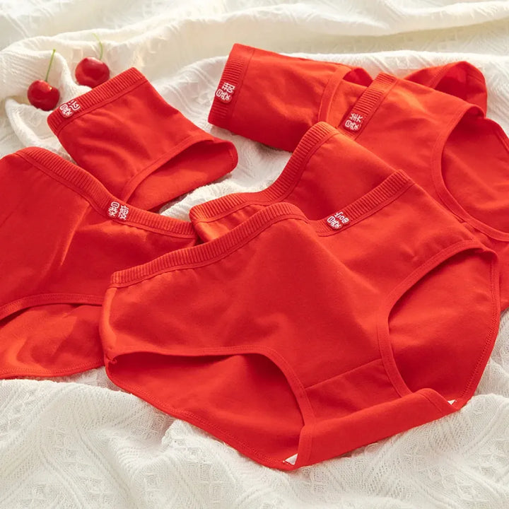Cute Cartoon Bear Cotton Panties - Mid Waist Sexy Lingerie Set