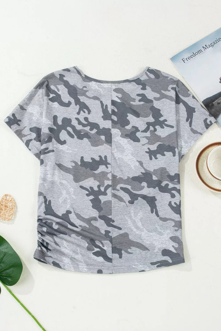 Camo Print Casual T Shirt