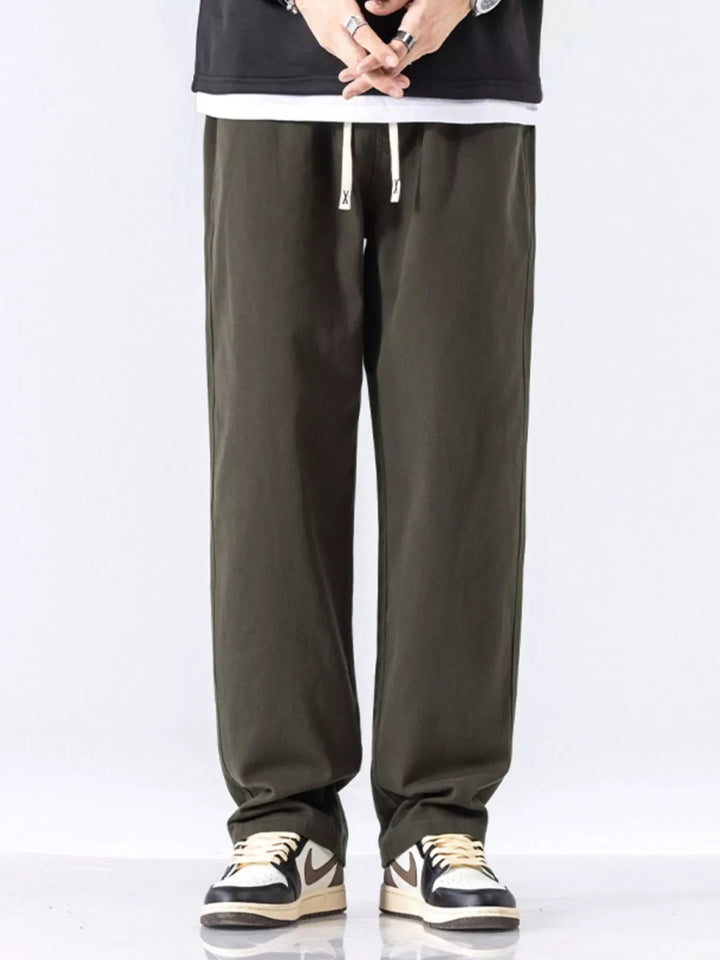 Men's Full Size Casual Loose-Fit Drawstring Pants Plus Size