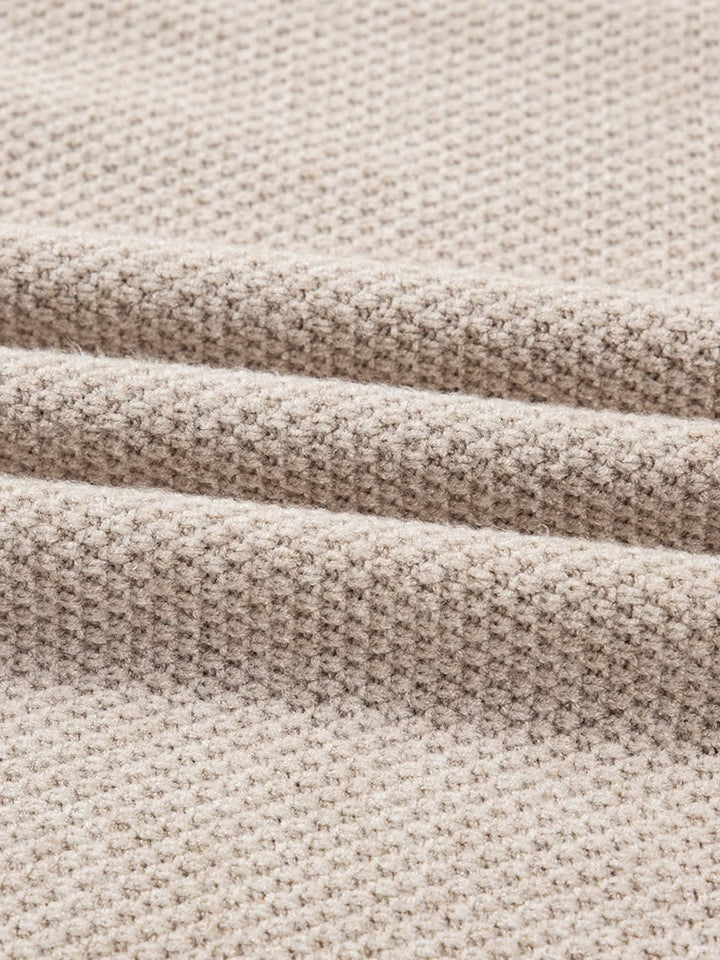 Color Block Knit Striped Sleeve Detail Casual Sweater