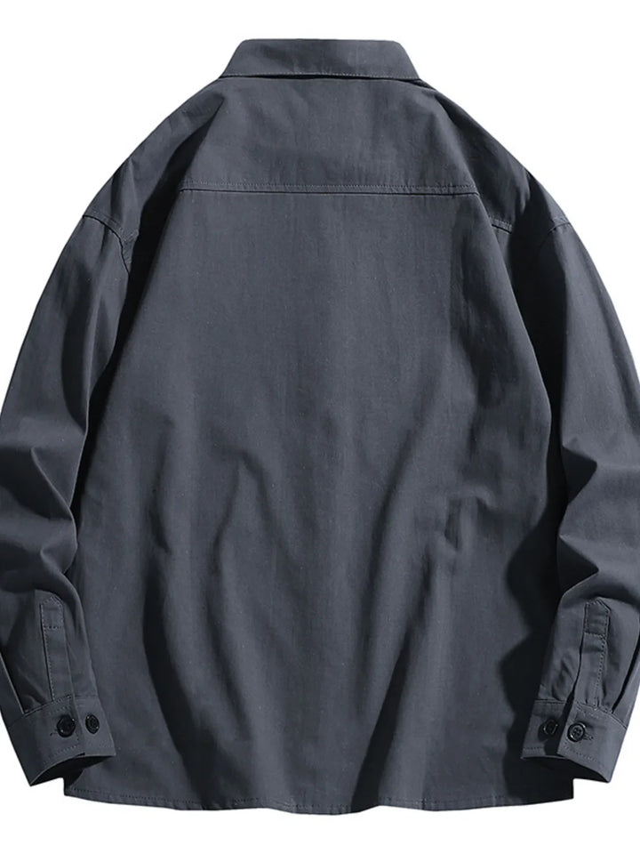Men's Plus Size Button Up Long Sleeve Shirt