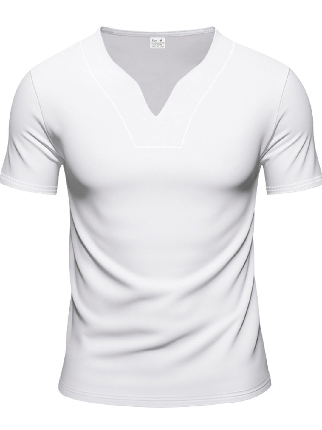 Men's Full Size Casual V-Neck Short Sleeve T-Shirt Plus Size