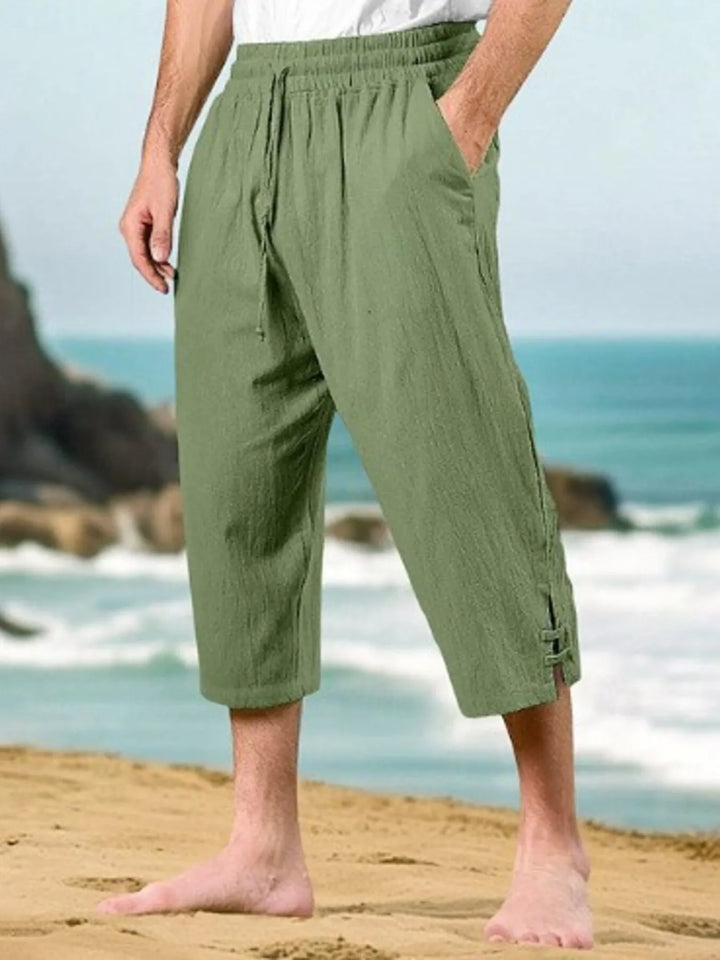 Men's Full Size Loose Fit Cropped Pants Plus Size