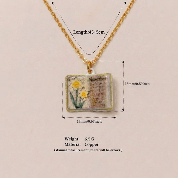 Retro Book Necklace For Women