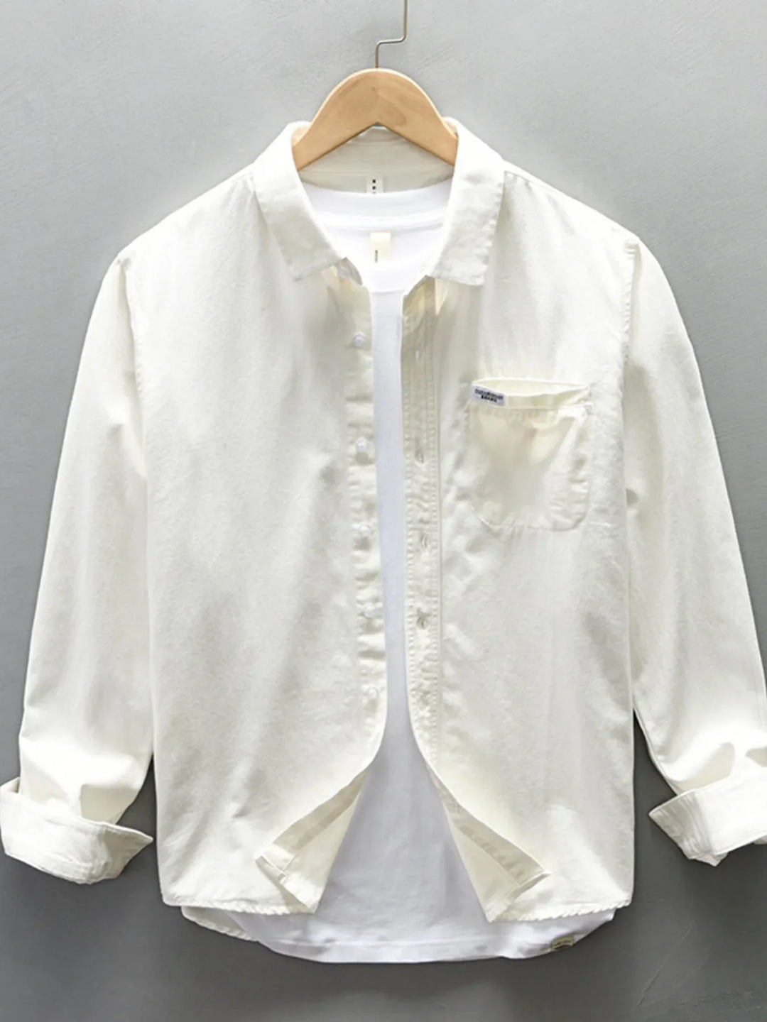 Men's Plus Size Button-Up Long Sleeve Shirt