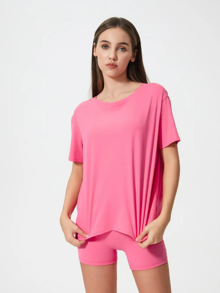 Millennia Round Neck Short Sleeve Active T-Shirt