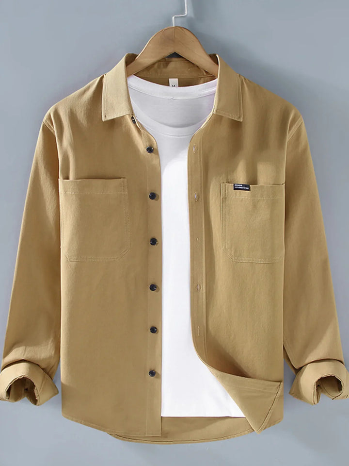 Men's Plus Size Button Up Long Sleeve Shirt