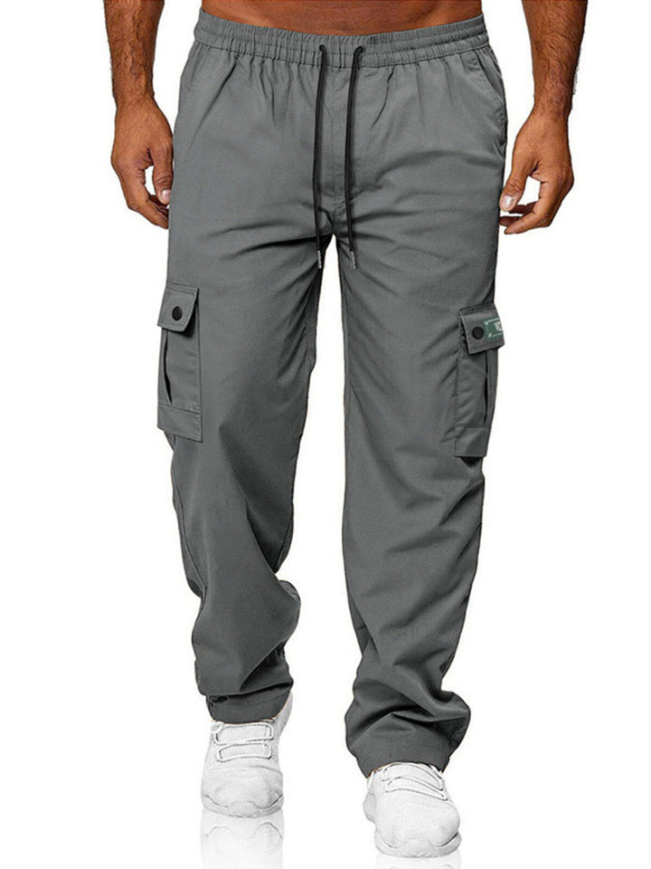 Men's Full Size Cargo Pants with Drawstring Waist Plus Size