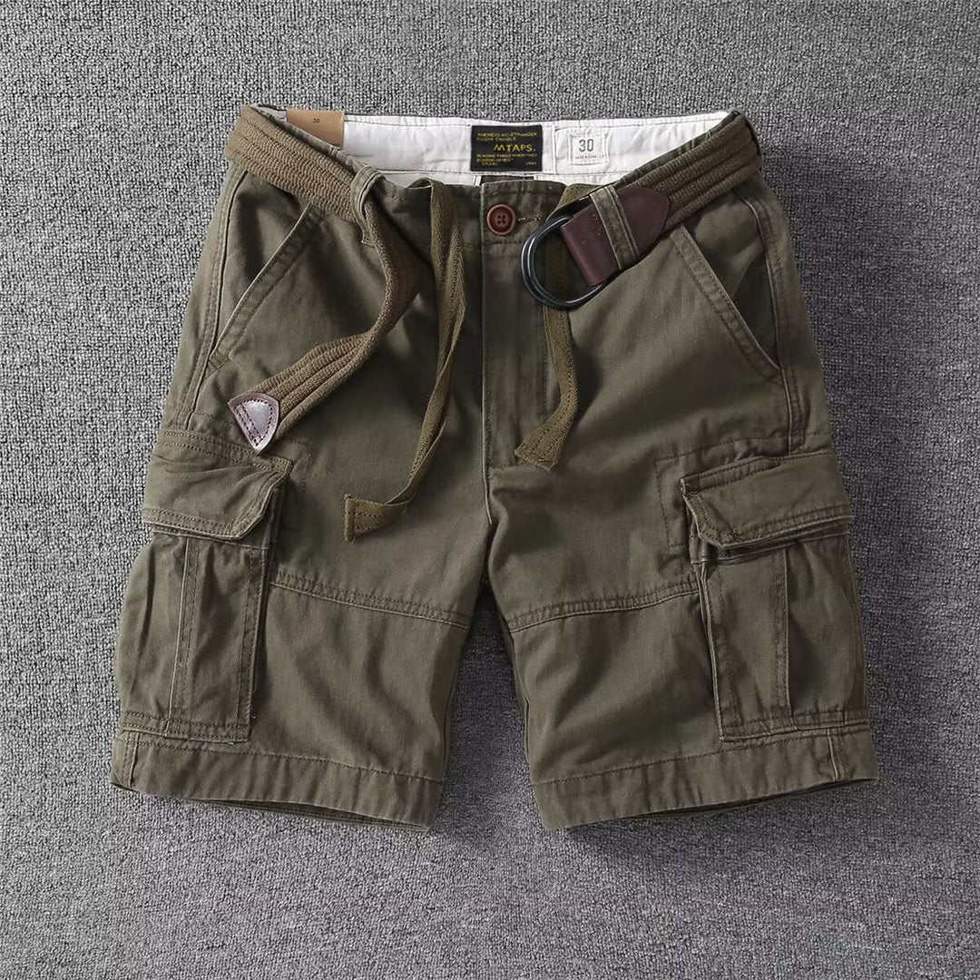 Mens Loose-fit Korean-style Trendy Mid-length Workwear Pants