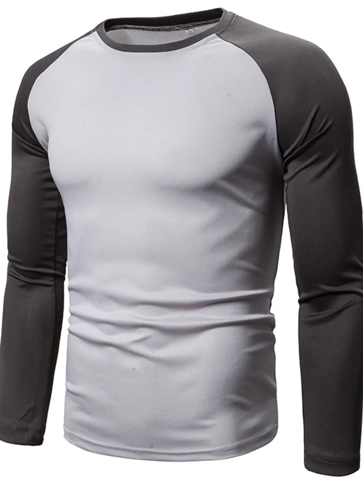 Men's Plus Size Round Neck Raglan Sleeve T-Shirt
