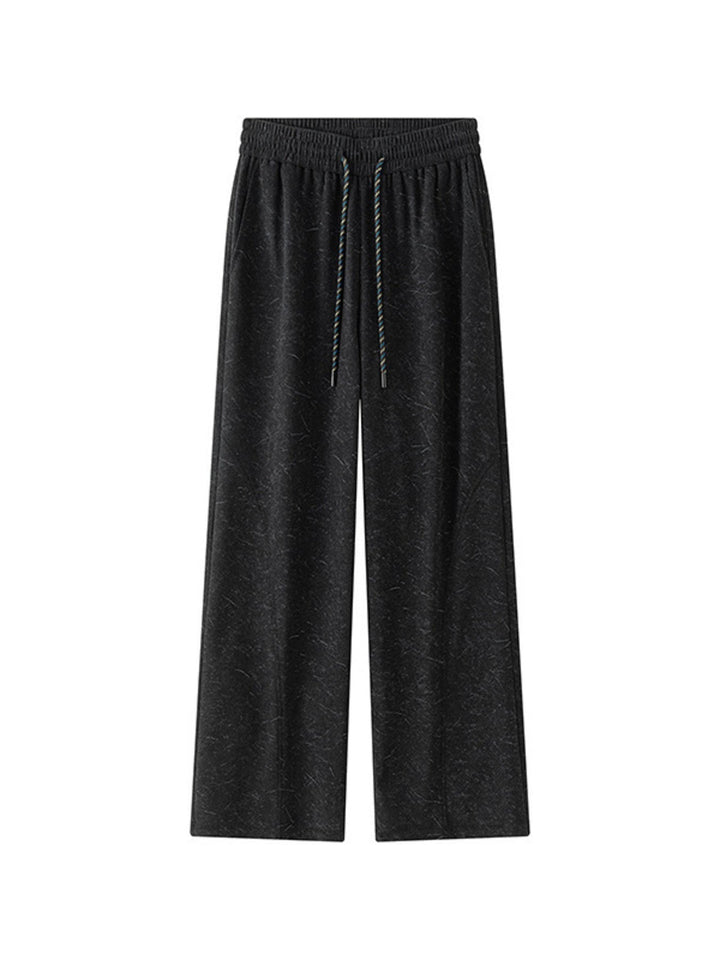 Men's Plus Size Corduroy Drawstring Wide Leg Pants