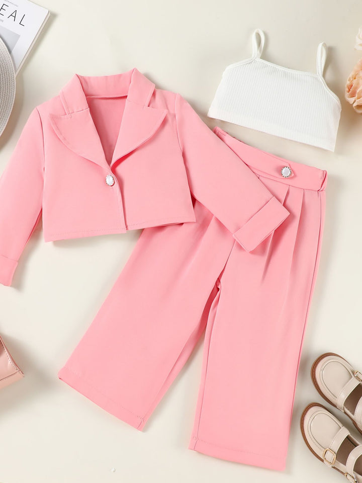 Children's Cami & One Button Blazer & Pants Set