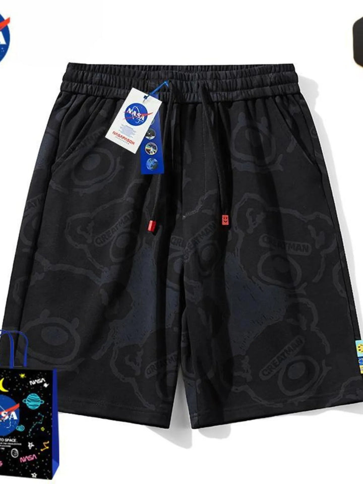 Men's Full Size Bear Print Shorts Plus Size