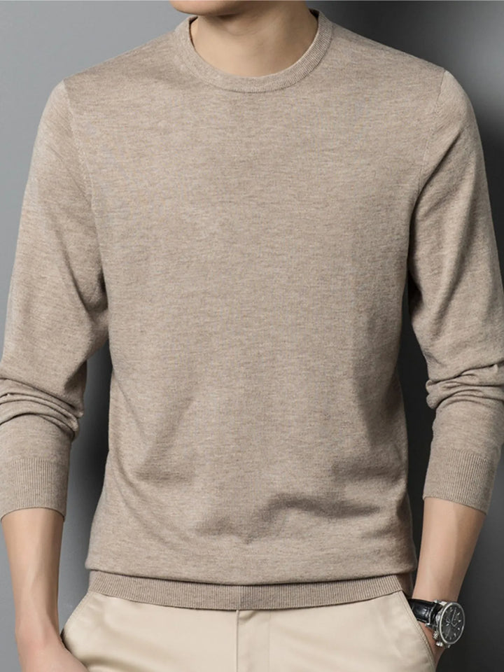 Men's Plus Size Round Neck Long Sleeve Sweater