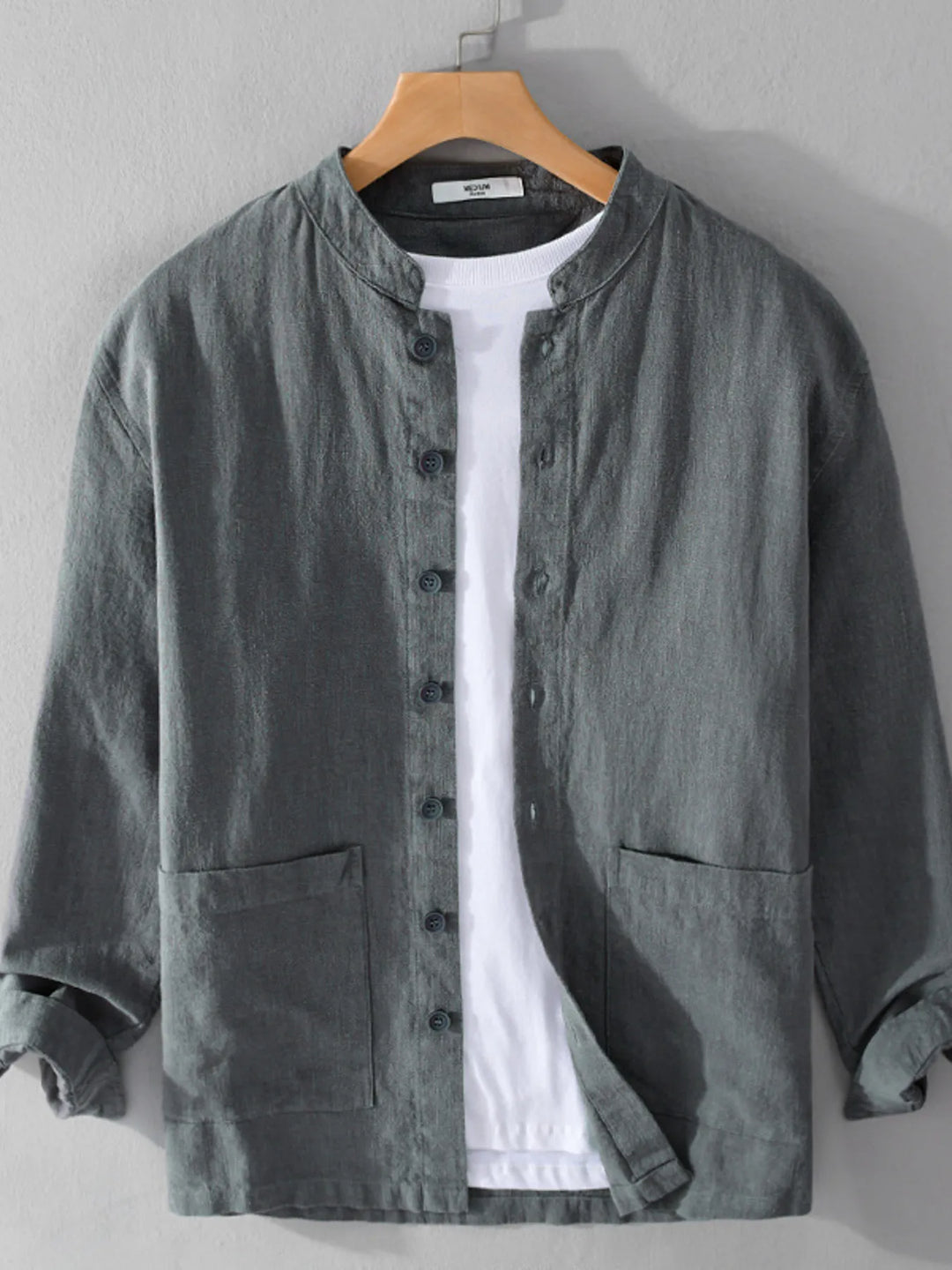 Men's Plus Size Button Up Long Sleeve Shirt